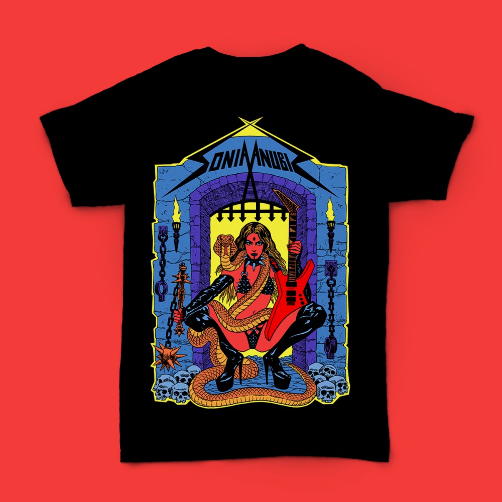 Dungeon Mistress T-Shirt Blue by Alexey Gorboot